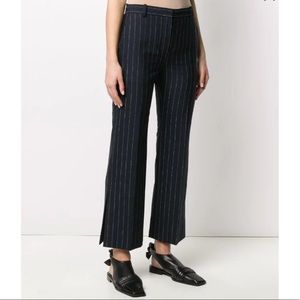 GIORGIO SANT'ANGELO SPORT Navy Blue White Pinstripe Business Trouser Pant Slacks